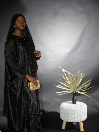 Pearly Black Duo Abaya